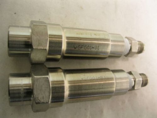 Lot of 2: Millipore WGFG01HB1 Stainless Steel Inline Gas Filter 3000PSI Max 1/4&#034;