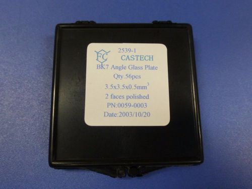 NEW - 56pcs Castech Angled Glass Plate 3.5x3.5x0.5mm 0.2deg Wedge