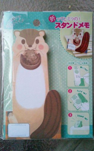 Japanese Squirrel Stand Up Notes Notepad