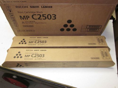 NEW Genuine Ricoh Savin Lanier 841918 Black (2pk) Toner MP C2503 Perfect !!