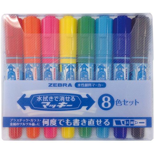 The erasable by wiping zebra water McKee 8 colors WYT17-8C japan import