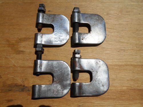 3/8&#034; beam clamp 8 pieces used industrial steampunk for sale