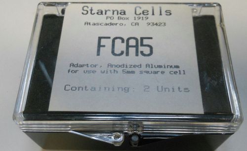 Starna Cells 5mm Square Cell Anodized Aluminum Adapter FCA5 2-Pack NIB