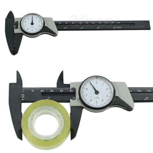 New 150mm 6inch dial caliper plastic vernier caliper 4 way gauge micrometer for sale