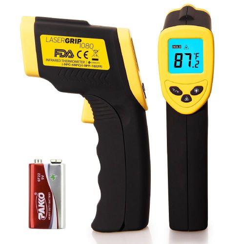 Etekcity lasergrip 1080 non-contact digital laser ir infrared thermometer tem... for sale