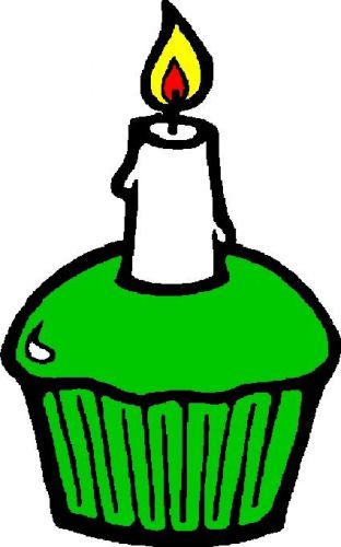 30 Custom Green Birthday Cupcake Personalized Address Labels