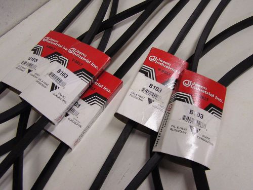 Jason Industrial V Belt B103 Fan Belt Drive Belt UniMatch 106&#034;  Belt Lot of 5