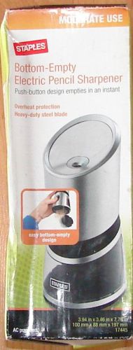 Staples bottom-empty electric pencil sharpener 17445  new in box. for sale