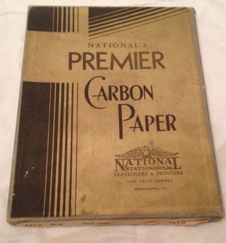 Vintage National Premier carbon paper 7090 blue pencil in the original box