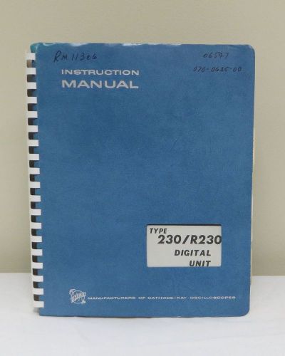 Tektronix Type 230 / R230 Digital Unit Instruction Manual