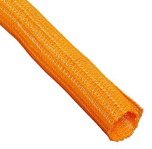 Hellermann Tyton 170-03084 Split Wrap Braided Sleeving  0.75&#034; ID  PET  Orange  1