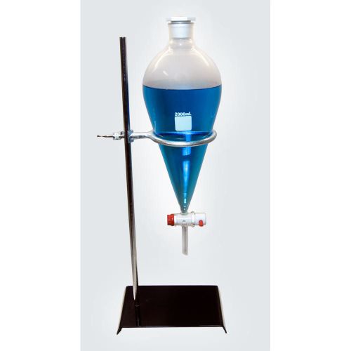 NC-13219, Separatory Funnel With Ring Stand, 2000mL, 2L