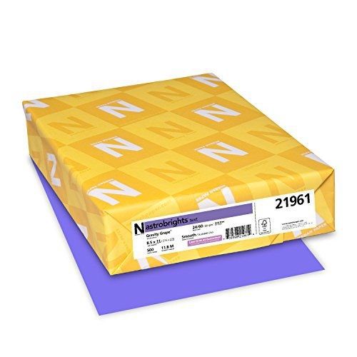 Neenah astrobrights color paper, letter 8.5 x 11 inches, 24 lb., gravity grape, for sale