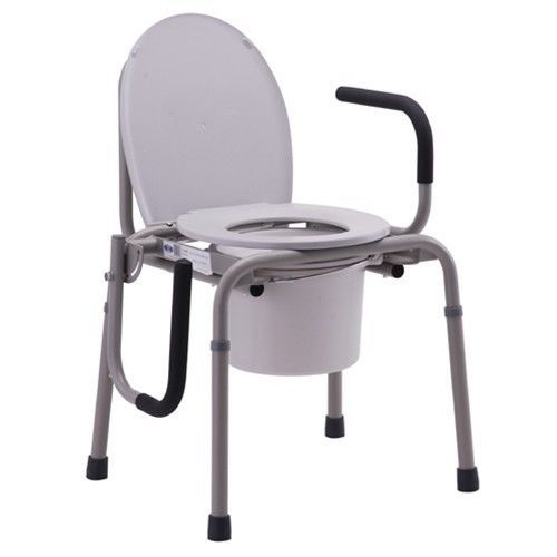 Drop Arm Commode, Gray, Free Shipping, No Tax, #8900W