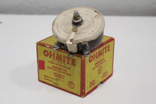 Ohmite 0458 1500 Ohms 100W Rheostat Potentiometer K A Series + Free Expedited SH