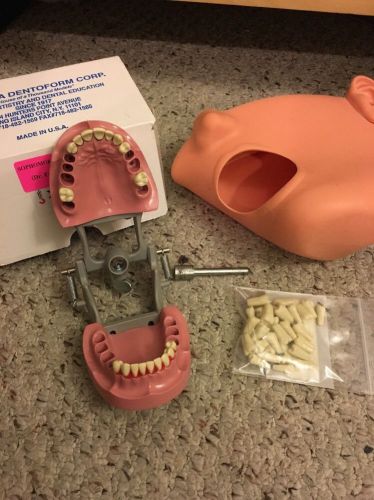 Columbia Typodont Dentoform R861 &amp; R862 W/ Extra Teeth And Dexter Face