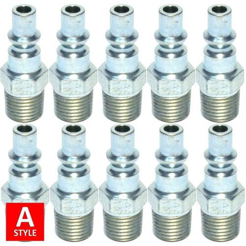 10pc foster 210-10 a style air hose fittings 1/4&#034; male npt plugs aro milton 777 for sale