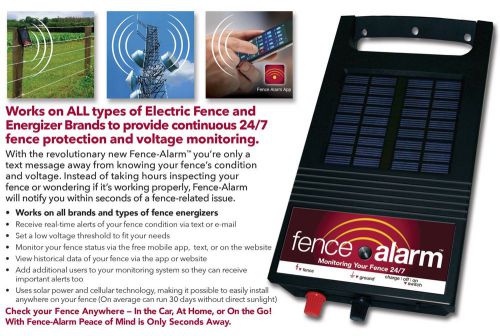 FENCE ALARM- ELECTRIC FENCE MONITORING SYSTEM-WORKS WITH ANY ELECTRIC FENCE