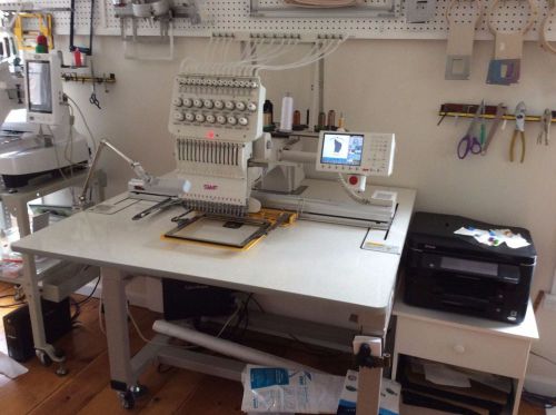 SWF 15 Needle Commercial Embroidery Machine and Table - Just Reduced!