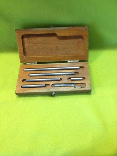 Vintage Starrett No.234 Micrometer Standards Orig Wood Case for 1&#034; to 5&#034; Mics
