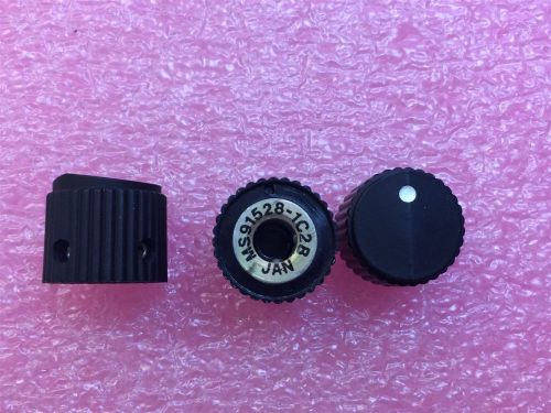 MS91528-1C2B EHC Knob Poly Round w Dot Black 0.250 x 0.7 x 0.61 in. 2 PIECES