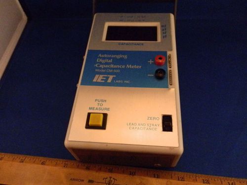 IET Labs Autoranging Digital Capacitance Meter CM-500 Electronic Test Equipment