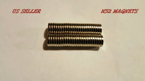 50 12x2mm 1/2&#034;x1/16&#034; N52 Strong Disc Rare Earth Neodymium Magnets