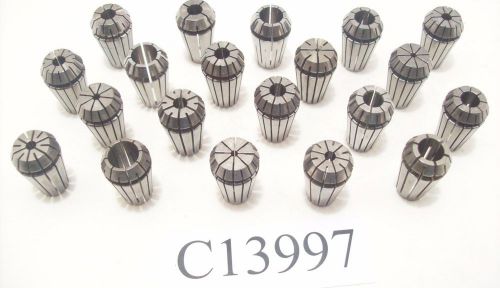 Clean 20pcs.  er16 collets new and used er 16 some duplicates c13997 for sale