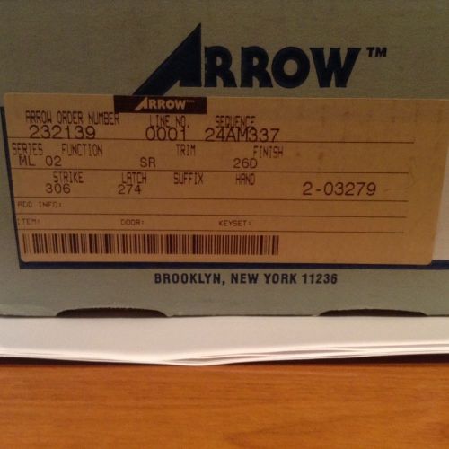 Arrow ML 02 SR  Lever Satin Chrome finish-26D Privacy (Bathroom Function)
