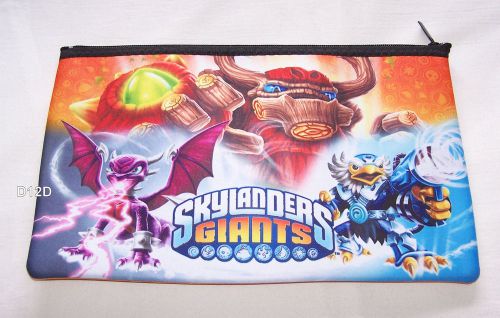 Skylanders Giants Orange Printed Neoprene Zip Up Pencil Case New