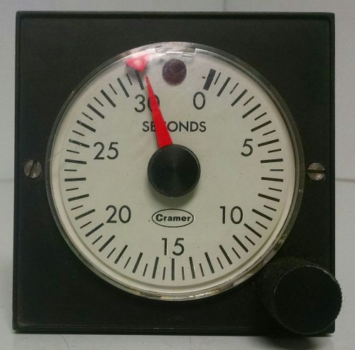 Used surplus conrac cramer 0-30 seconds timer with shield case model de-a1982b for sale