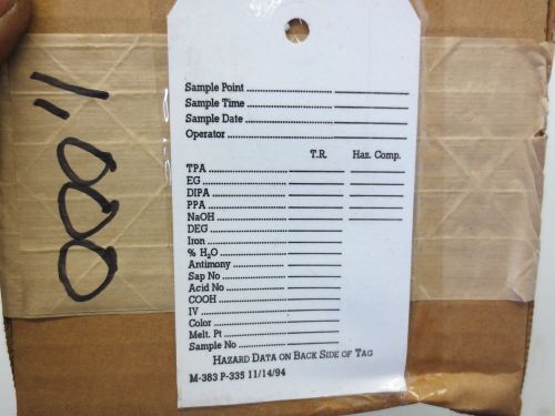 Hazard tags (1000 pack) (4&#034; x 2 1/2&#034;) for sale