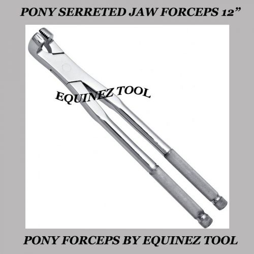Serrated Jaw Pony 12&#034;, Extraction Forcep, Hand Crafted, S,Steel, Dental,Equine