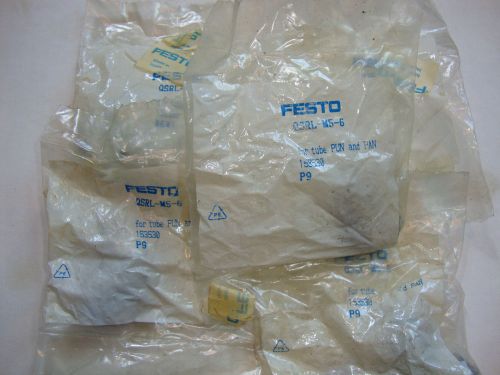 (5) NEW FESTO QSRL-M5-6 ELBOW TUBE PUN AND PAN FITTINGS