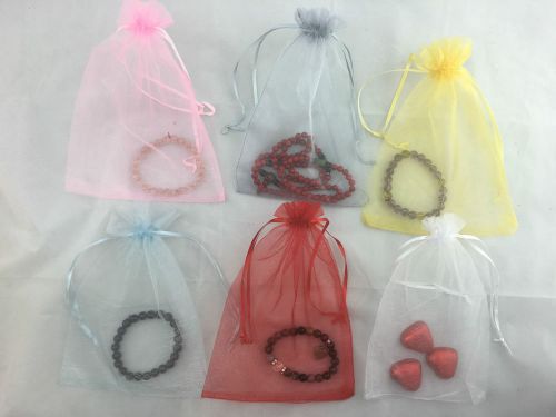 10/30/50/100 Organza Bags Wedding Gift Bag Jewellery Packing Pouch Bag 9x12cm
