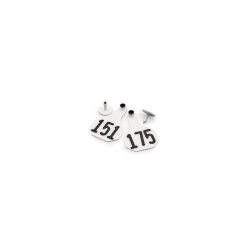 3 star medium white cattle id tags numbered 151-175 for sale