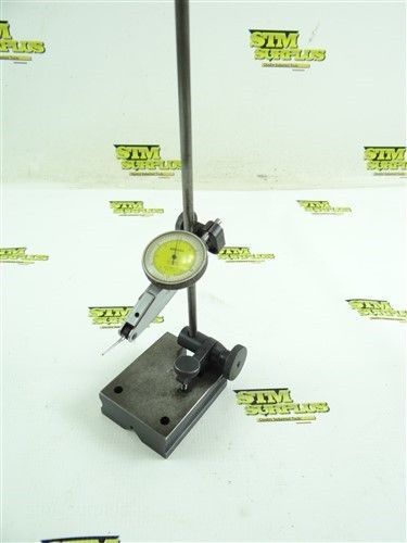 NICE MITUTOYO NO. 513-206 DUAL READING DIAL TEST INDICATOR .0005&#034; .01MM W/ STAND
