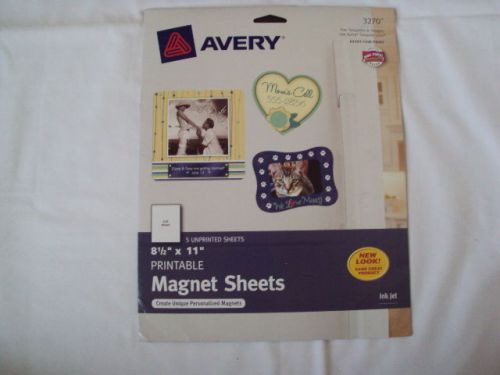 Avery Printable Magnet Sheets, 8.5&#034; x 11&#034;, White (03270)