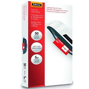 Fellowes Laminating Pouches, Thermal Adhesive Back, Letter, 3 Mil, 100 Pack