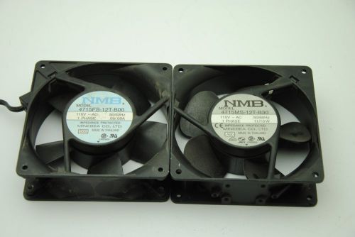 Lot of 2 NMB Axial Fans, 4715MS-12T-B30 w/ 4715FS-12T-B00