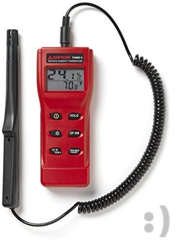Amprobe THWD-5 Relative Humidity and Temperature Meter with Wet Bulb and Dew