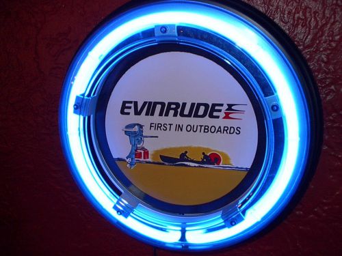 *** Evinrude Outboard Boat Fishing Motor Garage Man Cave Neon Advertising Sign