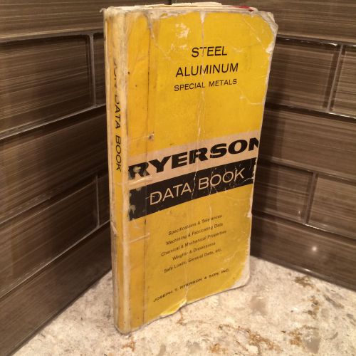 Ryerson Data Book Steel Aluminum Special Metals 1971