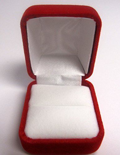 Gorgeous Premium Domed Shape Red Velvet Jewelry Ring Box Display