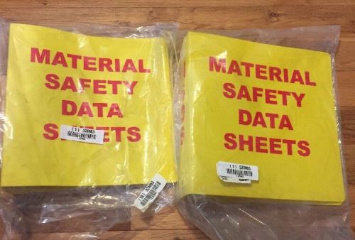 Material Safety Data Sheet Binders (Lot of 2) 2.5 Inch Binders With Chains NIP