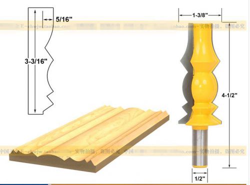 1pcs armrest ceiling CNC wood working tools router bits 1/2x1-3/8