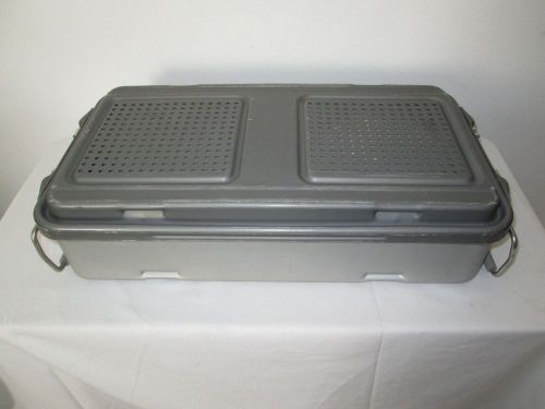 Genesis c.a.s.e. full length sealed sterilization case container cd3-5b + basket for sale