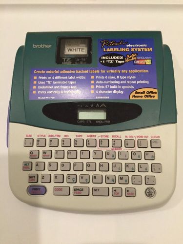 Brother P-Touch PT-1700 Label Maker -READ Details: (4 keys don&#039;t work) &amp; 2 tapes