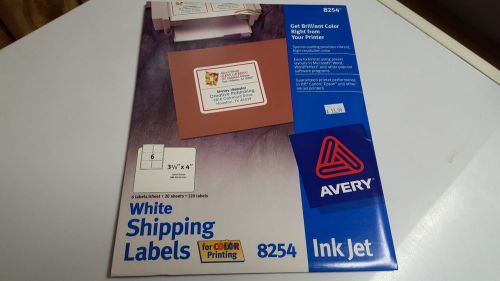 Avery Color Printing Labels 3 1/3&#034; x 4&#034; Matte White 120 pack