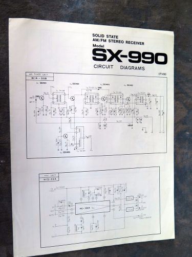 Pioneer SX-990 AM / FM Stereo Receiver Schematics / Circuit Diagrams